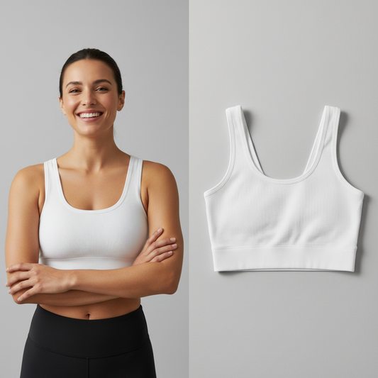 Top esportivo branco