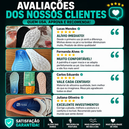 Nuvem Confort - Palmilha Ortopédica 4D