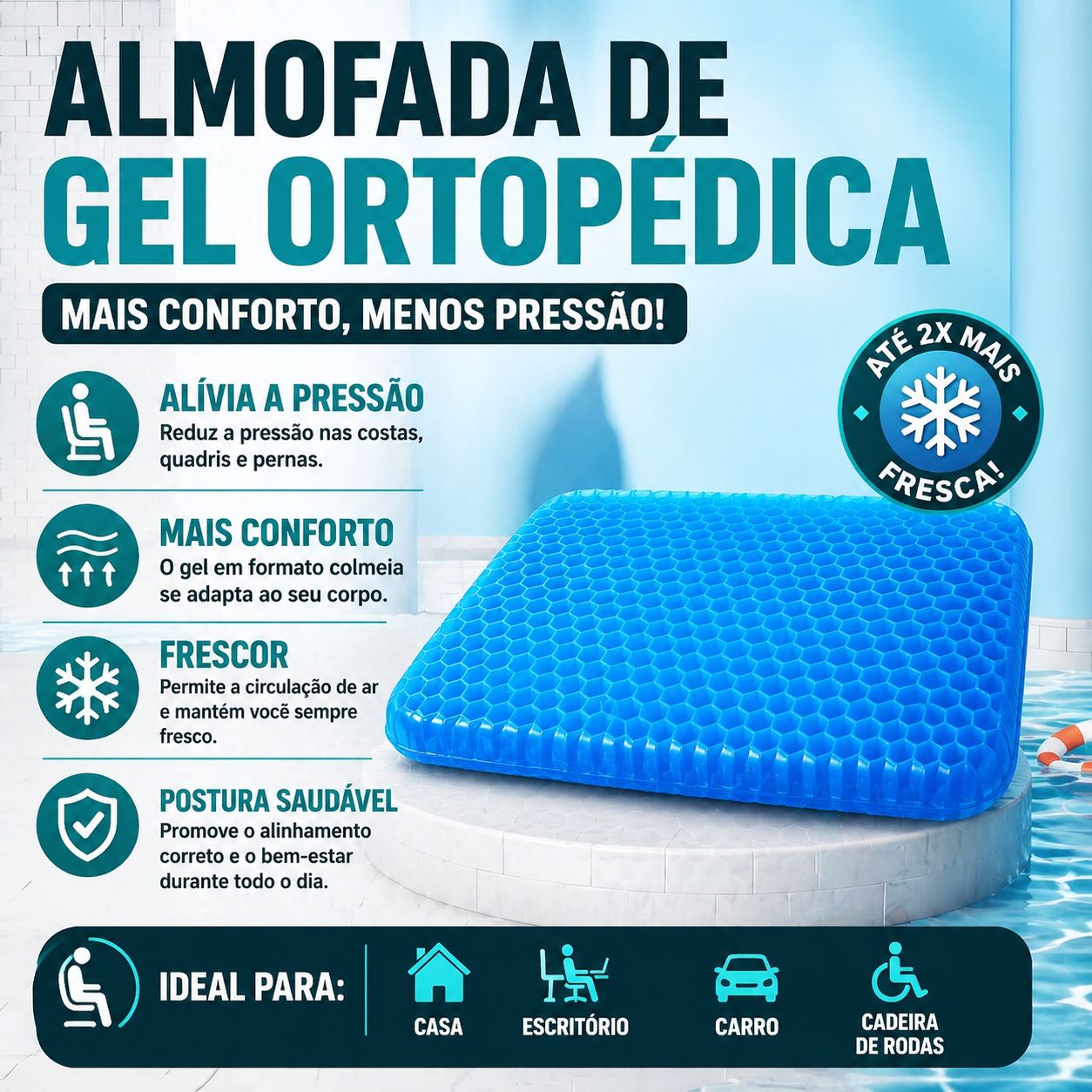 Almofada Gel Ortopédica ErgoGel Pro