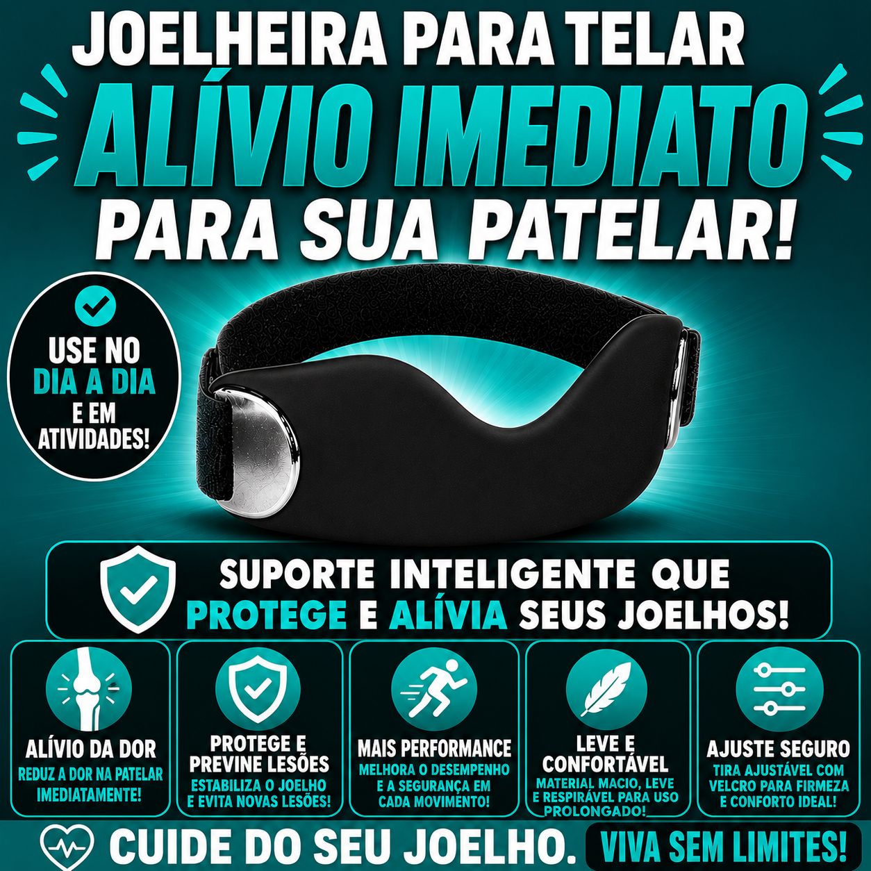 Joelheira Silicone Pro