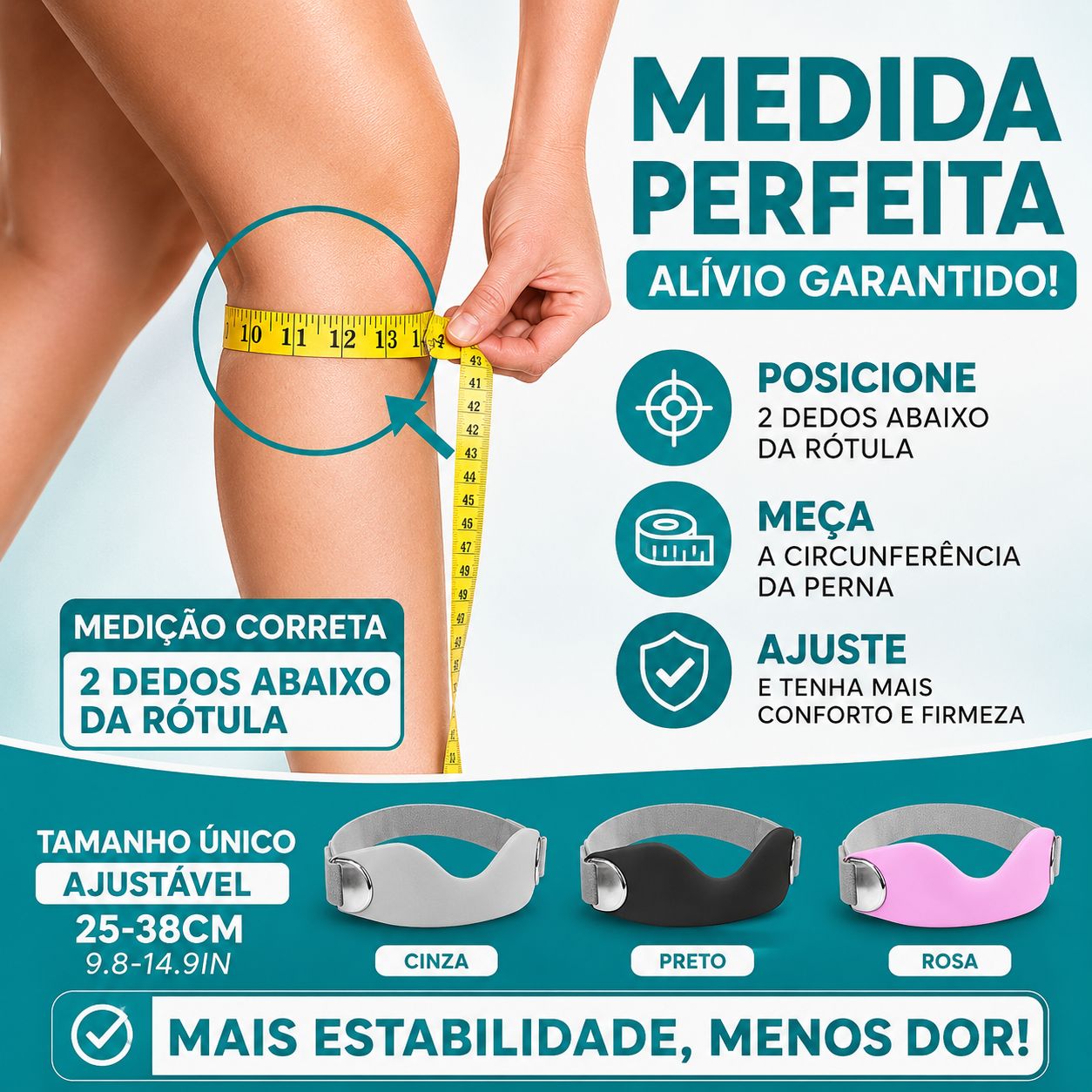Joelheira Silicone Pro