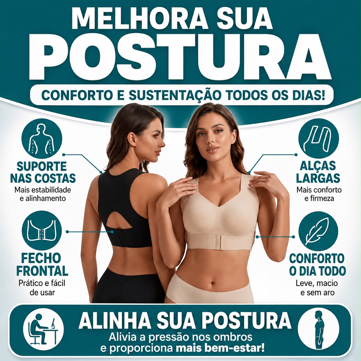 Sutiã Corretor De Postura
