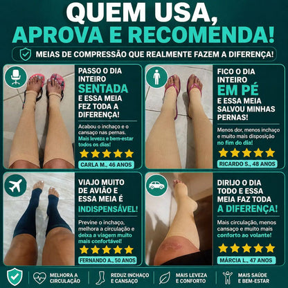 Compressive™ Pro - Meia de Compressão Elástica