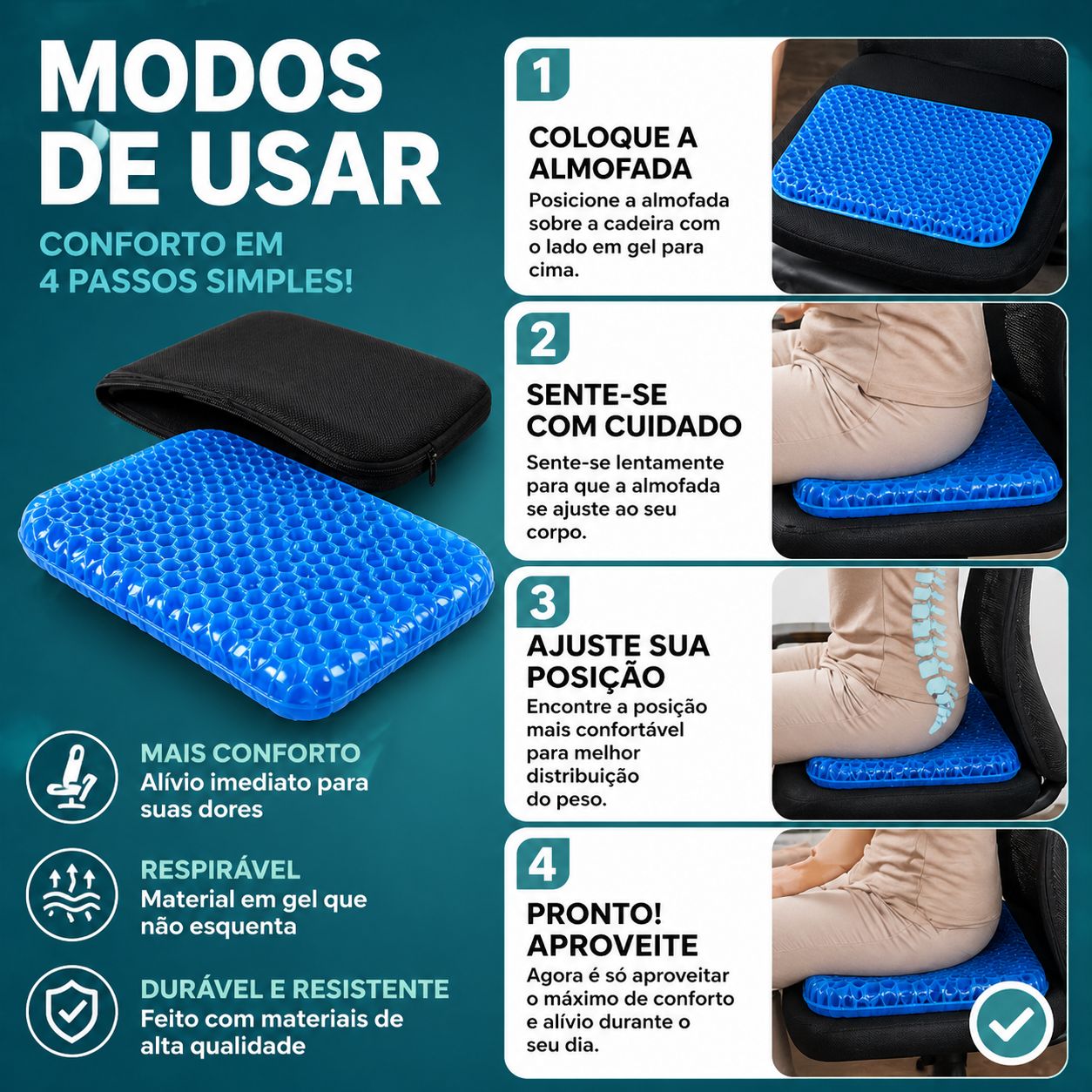 Almofada Gel Ortopédica ErgoGel Pro