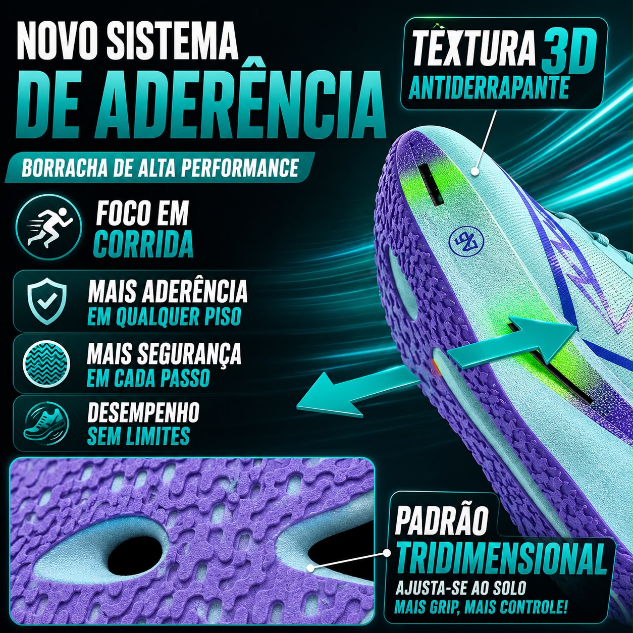 Velocity Carbon Chunta – Tênis Esportivo