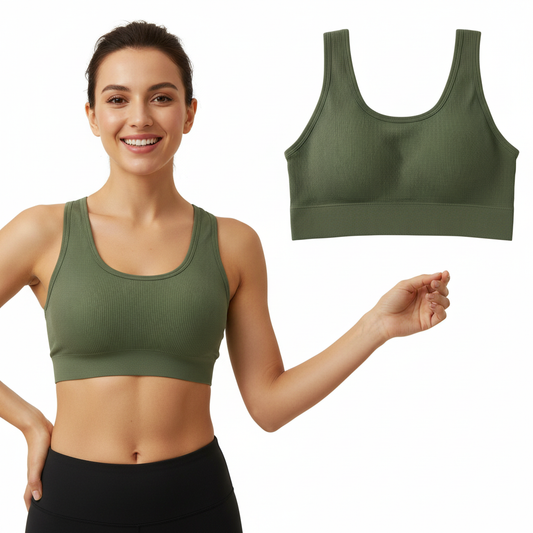 Top esportivo formato quadrado